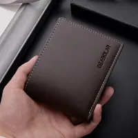 Pu Leather Men Short Wallet Thin Style Folding Young Men Credit Card Holder Wallet 6