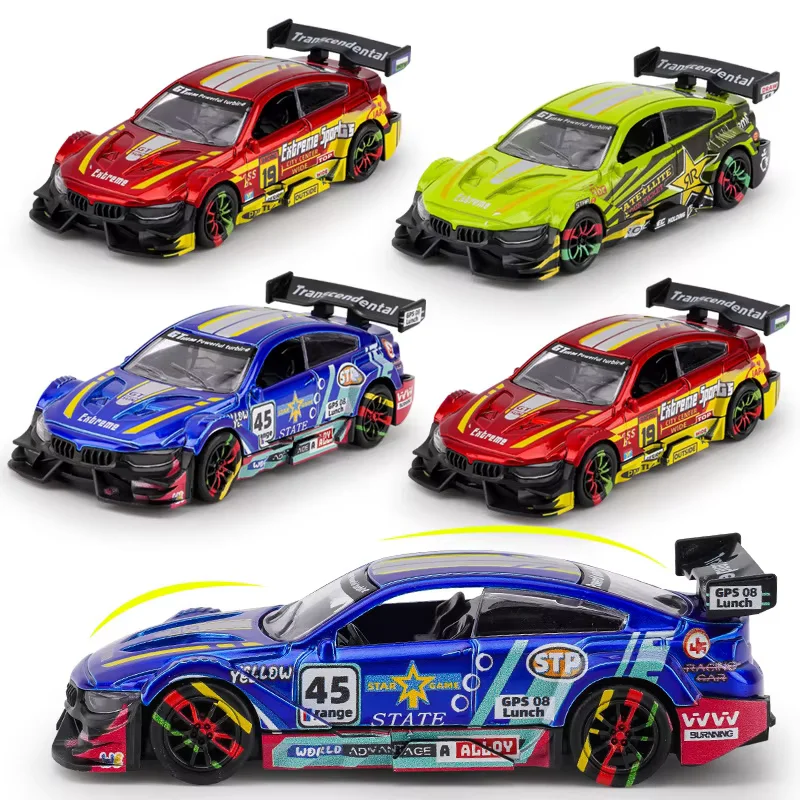 2025 New Simulation Alloy Car Model Inertia Pull Back Racing Car Toy Children's Educational Car Toy Ornaments Birthday Gift