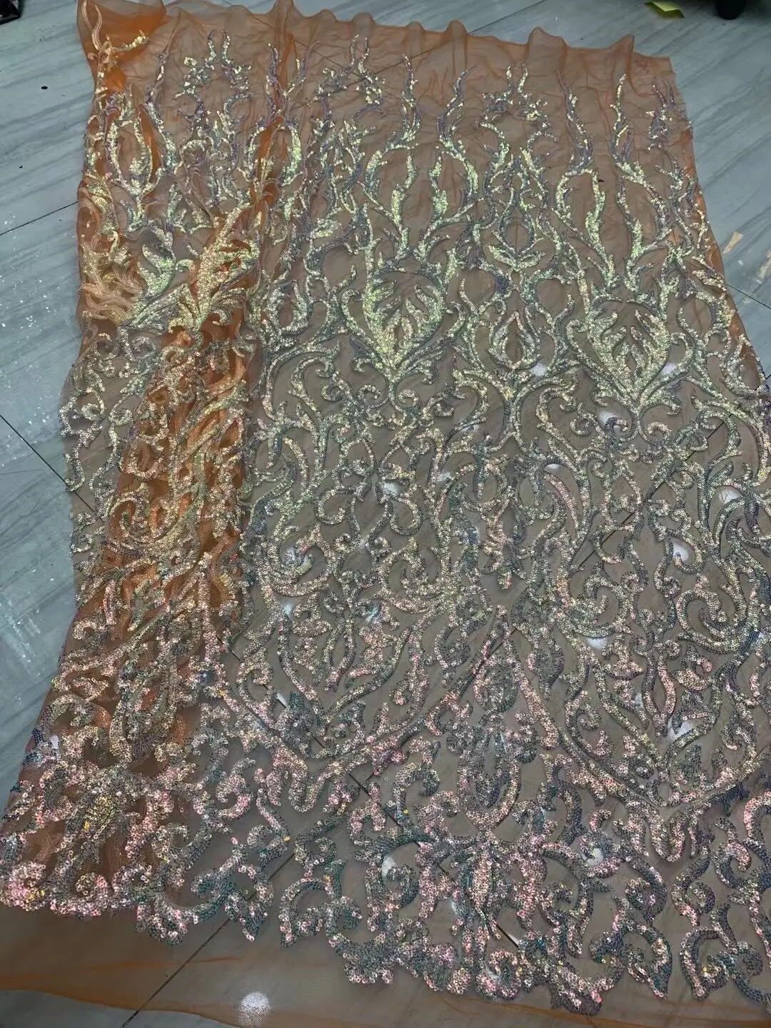 

African Lace Fabric High Quality Lace French S-1223687 Lace Fabric With Sequins nigeria party dress