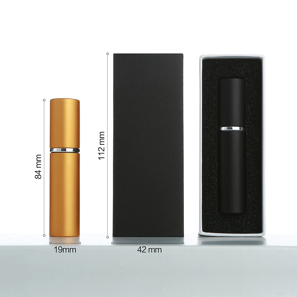10 Pcs 5ml Premium Perfume Dispenser Bottles - Detachable Aluminum Shell with Glass Liner, Reusable, with Elegant Packaging Box.