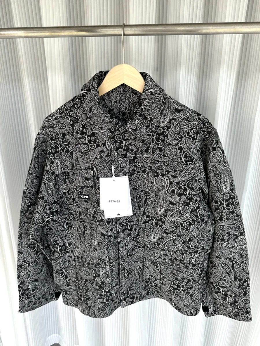 

Faionable повседневная мужская куртка с тотемным принтом всего тела Jaet DP498, осенняя модная брендовая подставка для заказа, подходит для молодежи Long Sve