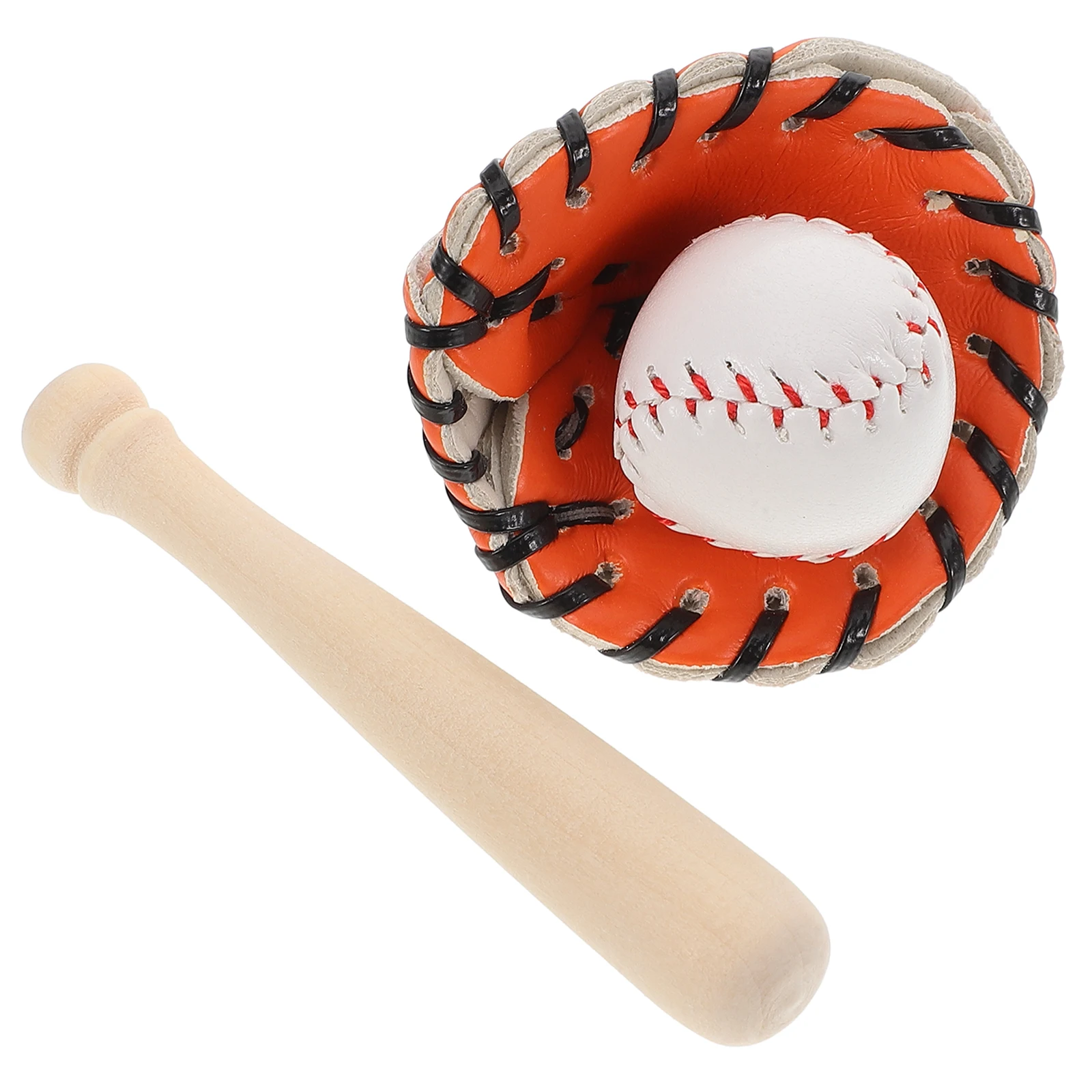 

Baseball Softball Kit Sport Miniature Sports Items Supply Small Crafts for Kids Gloves Child