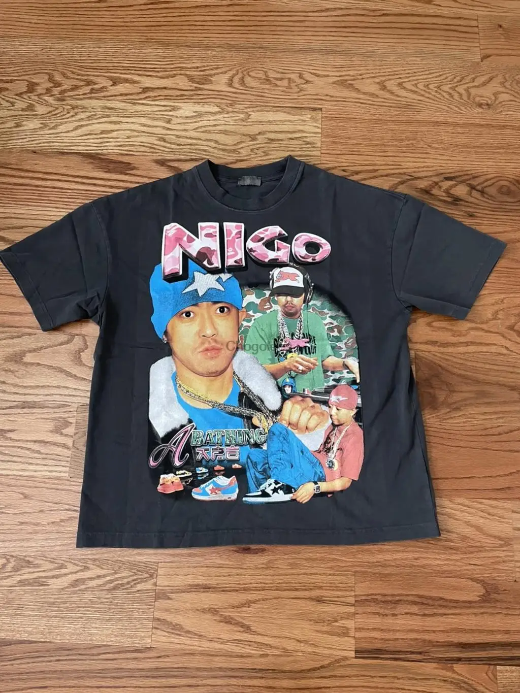 Men t shirt Nigo Vintage Style T shirt Hip Hop