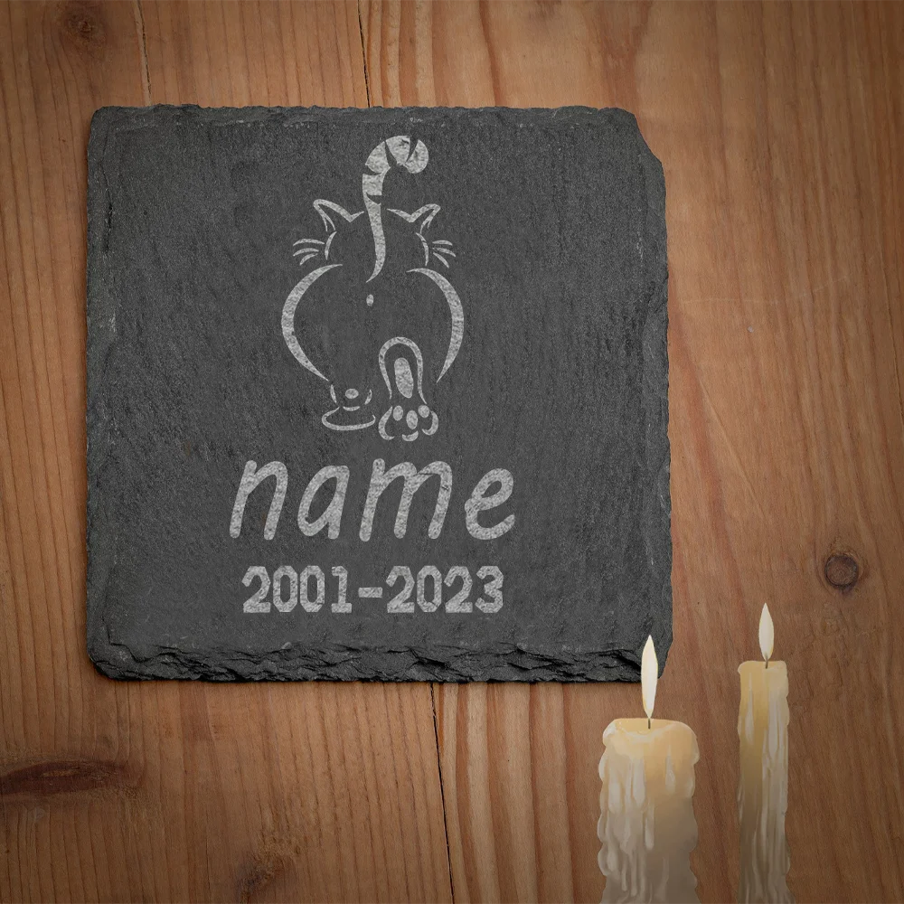 Pet Memorial Stone Personalized Pet Loss Gifts Custom Cats Name and Date of Death Personalized Cat Grave Marker Plaque