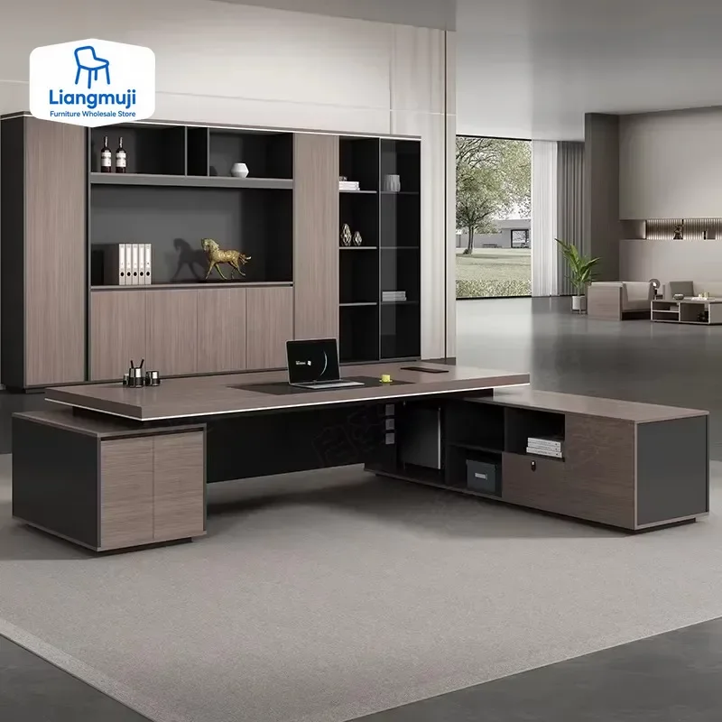 

Storage Wide Set Computer Table Base Large Modern Executive Wooden Computer Desks Gaming Drawers Mesa Para Furniture desk