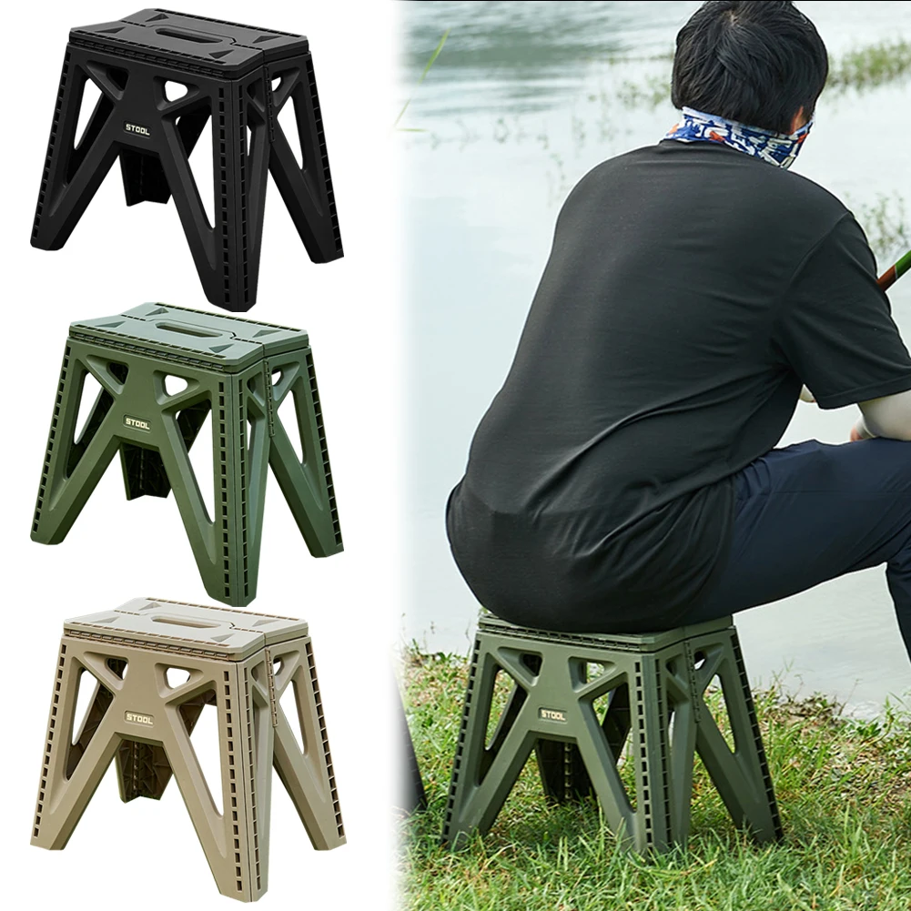 

Mini Folding Camping Stool Collapsible Camping Stool Non Slip Lightweight Small Chair Foldable Fishing Stool for Beach Garden
