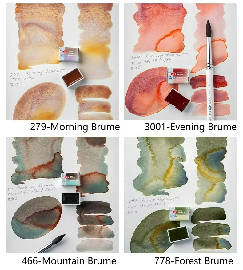 Russische Weiße Nächte Limitierte Auflage Granulierter Fester Aquarellfarben von Professioneller Künstlerqualität Leuchtende Lichtbeständige Farben – Detail 9