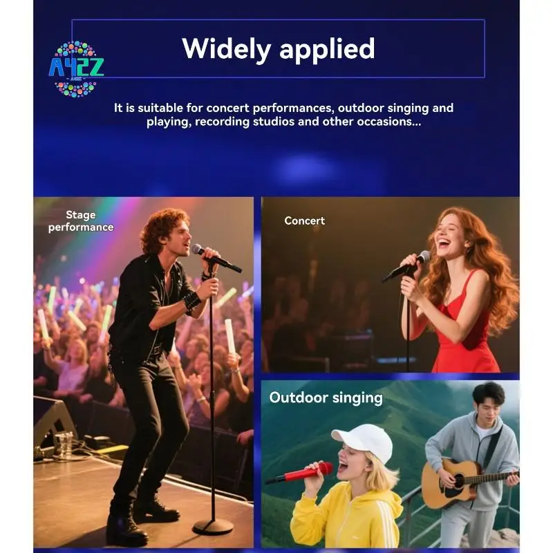 a42z-有線接続からワイヤレスマイクシステムへの変換器、送信機と受信機、楽器用ダイナミックハンドヘルドマイク