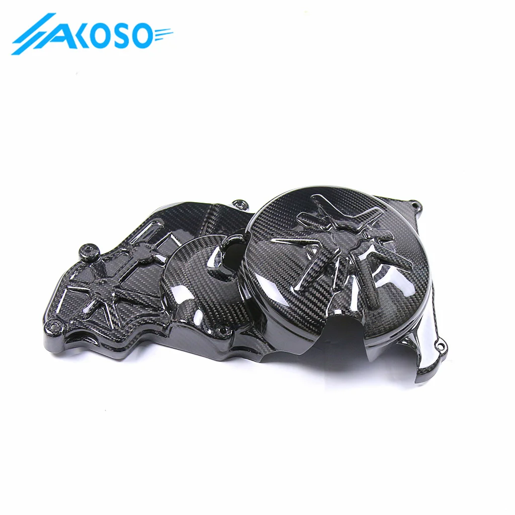 Akoso 100% 3k fibra de carbono seca pura carenagem da motocicleta corpo & acessórios do motor aprilia rsv4 2021 + inclui capa roda dentada