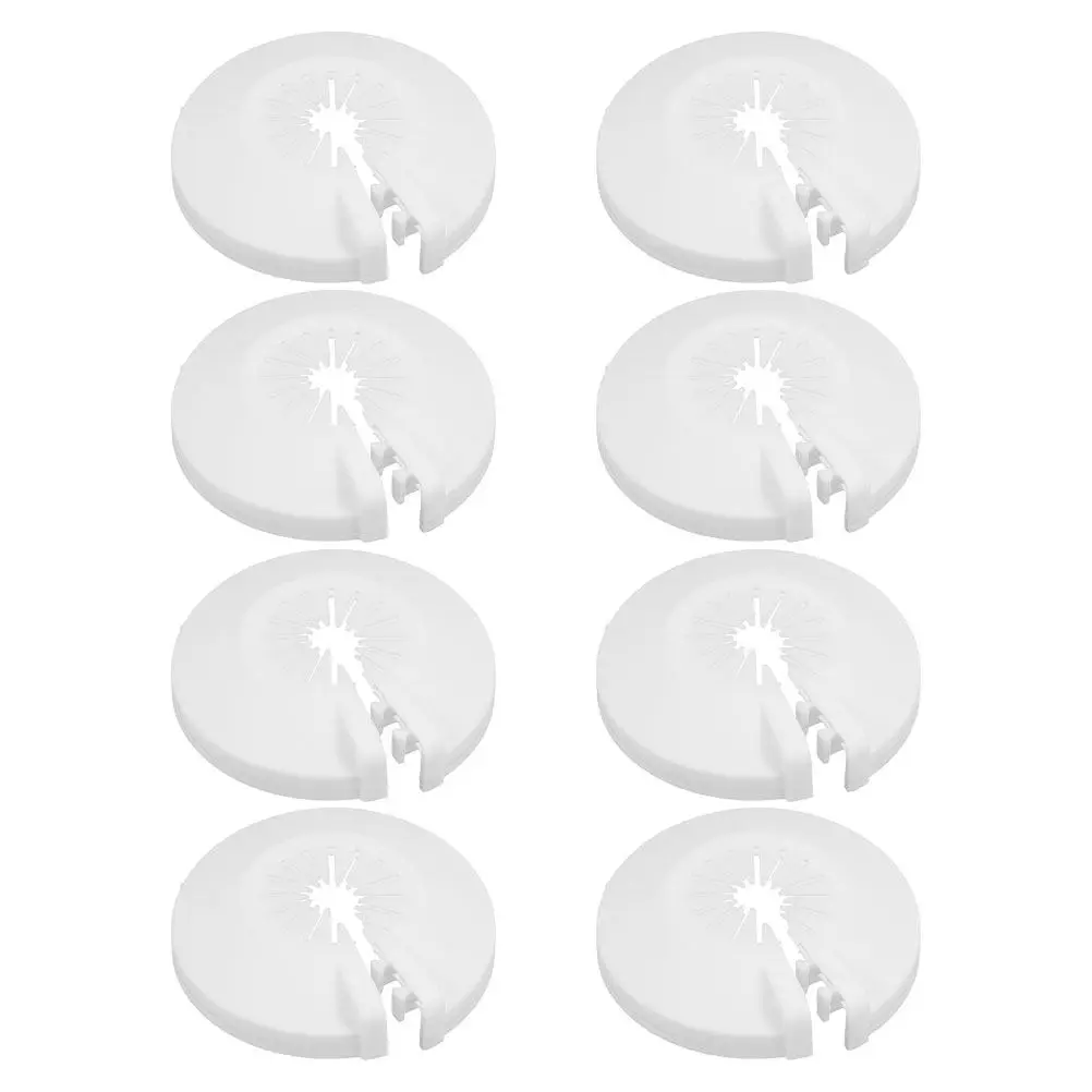 8Pcs Fire Sprinkler Decorative Cover Plate Universal Plastic Trim Ring Ceiling Head Protection Replacement Fire Safety Plate