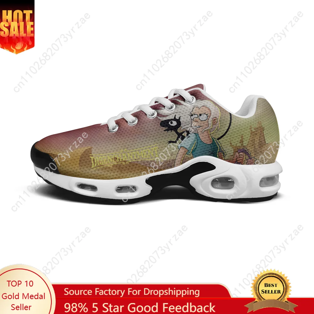 

Легкая спортивная обувь Disenchantment, кроссовки на воздушной подушке, мужские и женские подростковые модные туфли для пар с принтом на заказ