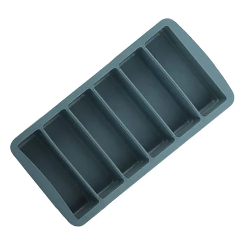 6 Grids Long Ice Cube Tray Kitchen Reusable Silicone Ice Cube Mold BPA Free Ice Maker Food Grade Silicone Ice Cubes Maker