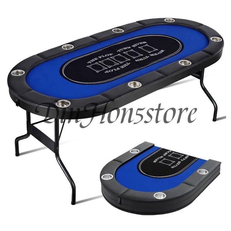 Suitable for 8-person Texas Hold'em tables, baccarat small and small dot chess tables, chips, POKER, foldable tables