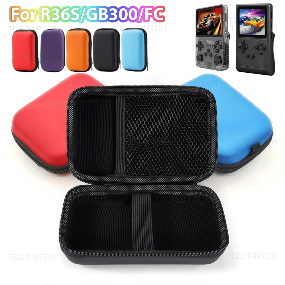 Estojo de transporte para r36s/gb300/fc/rg35xx, bolsa de armazenamento para console de jogos portátil, viagem, retrô, mini jogador de jogo, caixa protetora