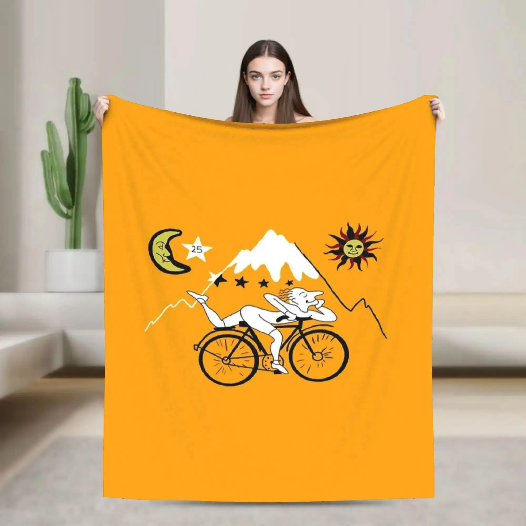 

Мягкое теплое одеяло LSD Albert Hofmann Bicycle Day для кровати и гостиной, зимний пушистый плед для детей и взрослых