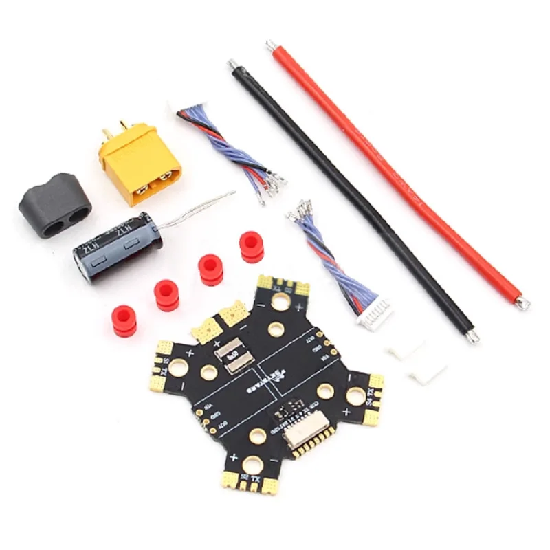 5 комплектов распределительной платы SKYSTARS PDB XT60, многоосевой источник питания ESC, двойное отверстие с гальванометром