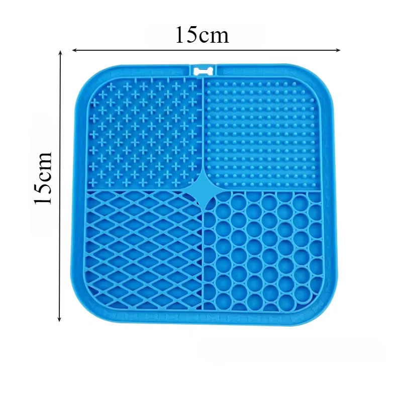 Estera de silicona para lamer mascotas, plato de comida lenta para mascotas, distracción de baño para perros, ventosa de silicona para entrenamiento de alimentos, suministros alimentadores para perros