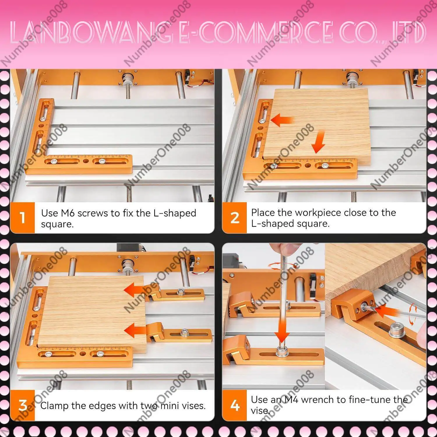 Woodworking Right Angle Clamp, 90 Degree Corner Clamp for Cabinet Box Assembly, Positioning Square Tool for Panel Gluing