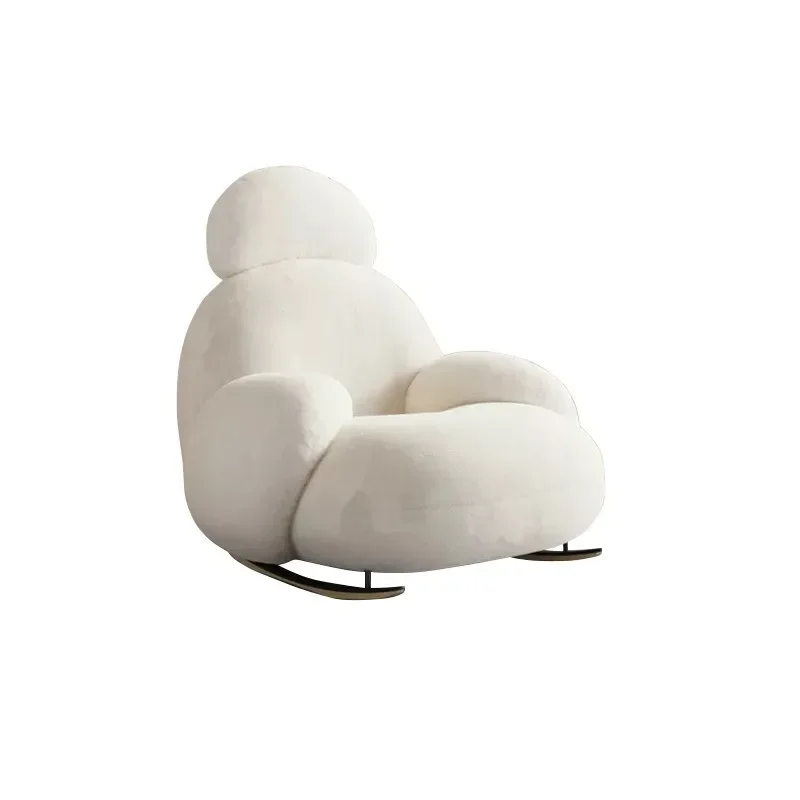 

Cream wind casual rocking chair Nordic simple lazy sofa reclining minimalist balcony living room single