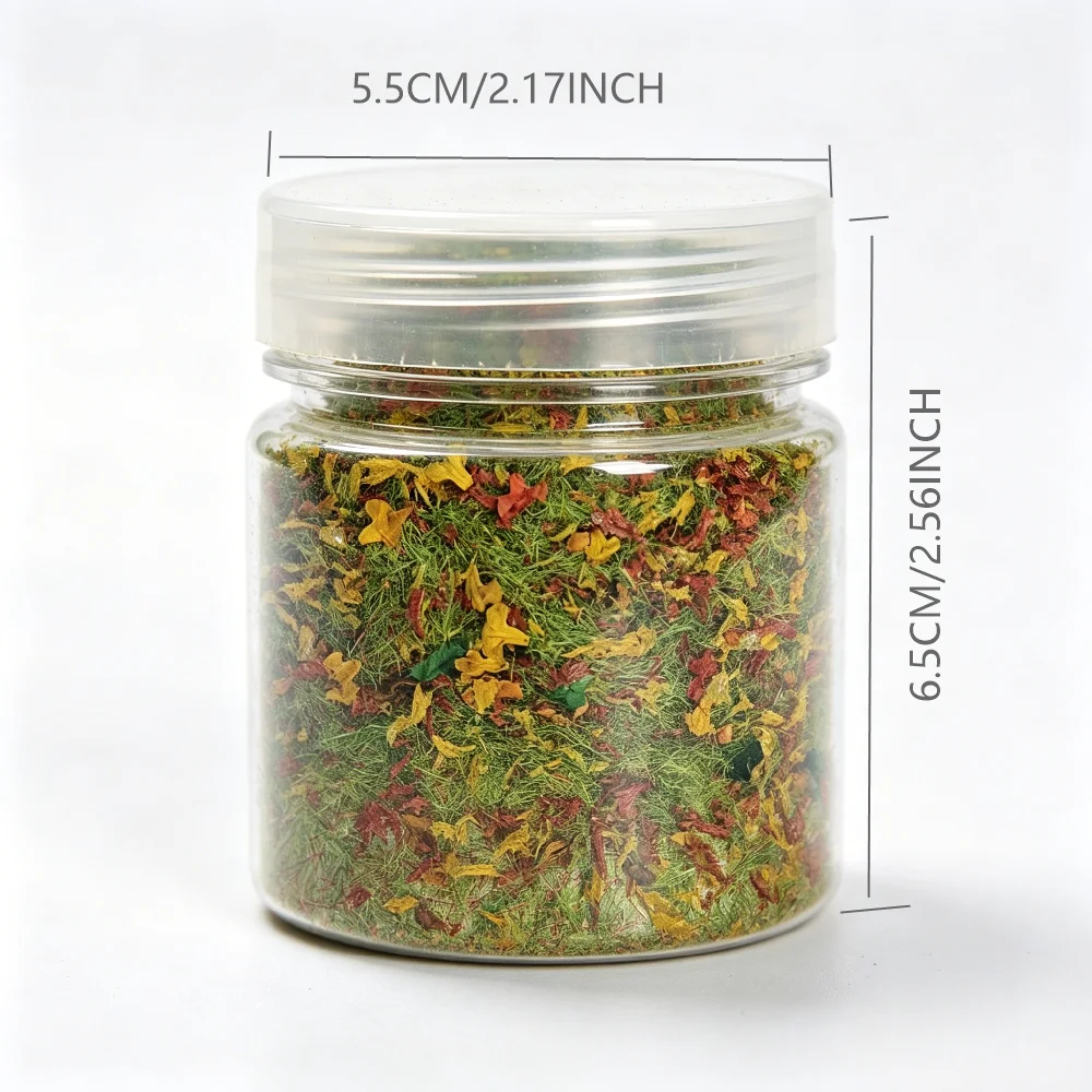 Diy Terrain Scenery Mixed Static Grass Powder& Leaf Flock Powder Model Diorama Scenic Base Foliage for Railroad Wargame Kits