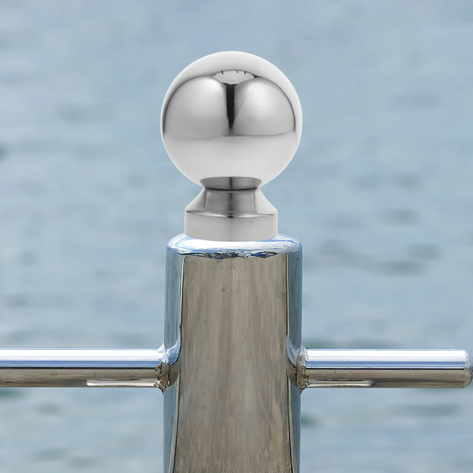 

Stainless Steel Stair Handrail Decorative Ball Fence Supply Post Finials Covers Accessory Border Metal Head Cap