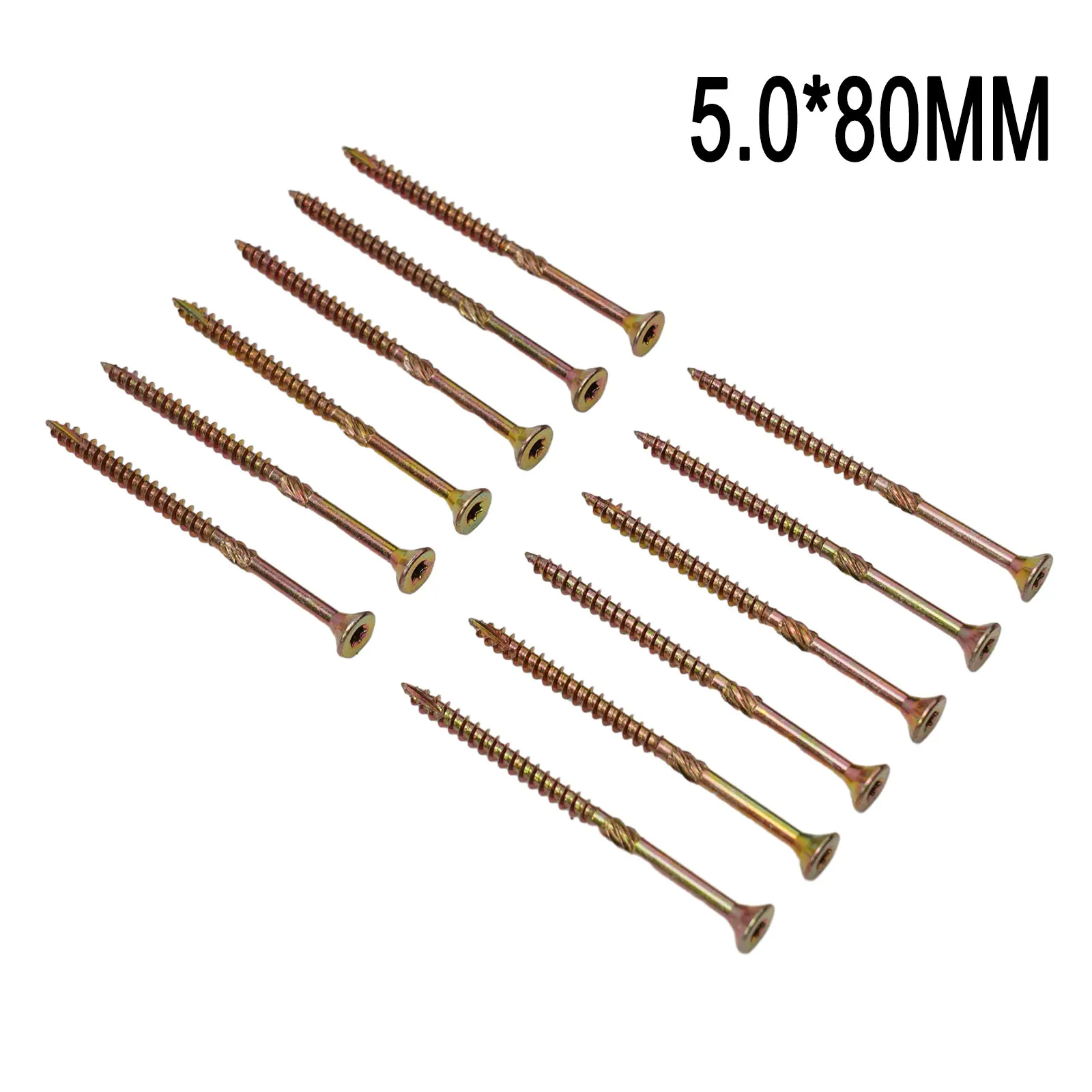 Tapping Woodworking Screw High Strength Wood Binding Screws for Woodworking 100pcs T25 Flat Head Self Tapping Screws