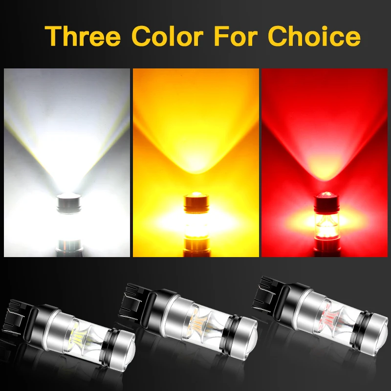 2PC T20 7443 LED Reverse Light W21/5W 7440 Backup Lamp W21W for Ford Explorer/for Suzuki Jimny/SX4/for Dodge Journey/Dakota/Dart