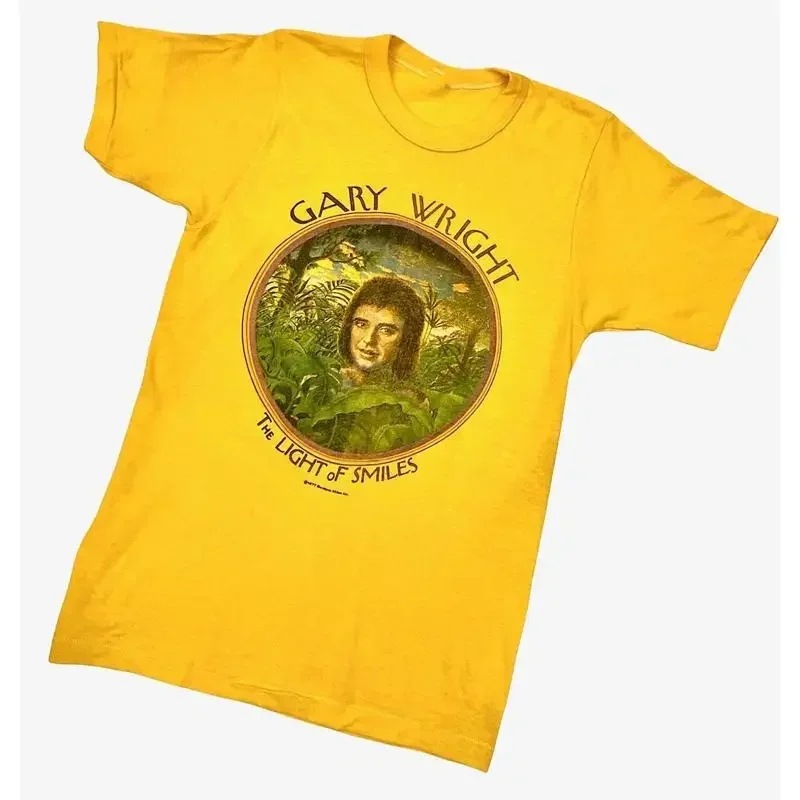 Vintage Gary Wright Light Of Smiles Cotton Yellow T Shirt