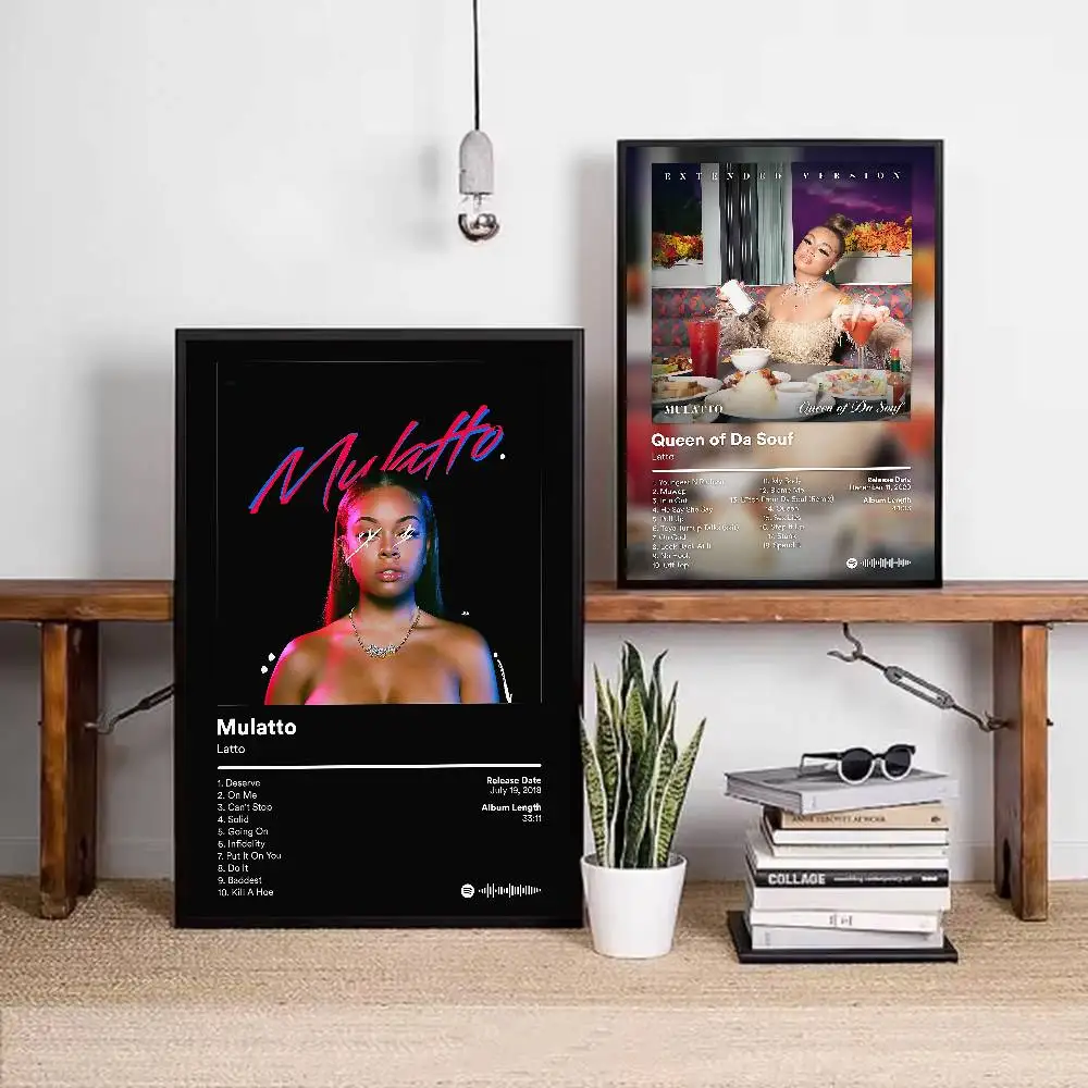 مغني الراب لاتو ملصق HD الفن لزجة جدار مقاوم للماء غرفة المعيشة المنزلي زخارف للحانات