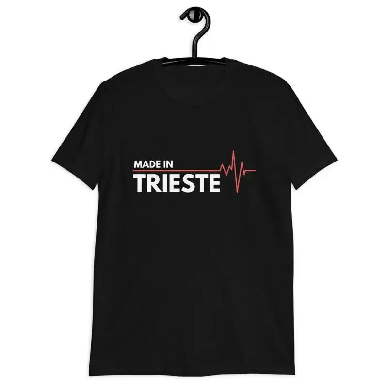 Made In Trieste Italia Italia T-shirt vestibilità classica con battito cardiaco del luogo di nascita