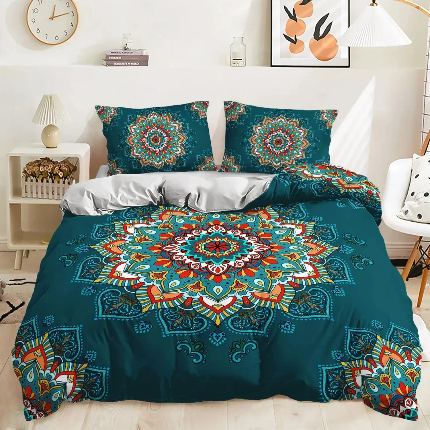 Boho Mandala Bedding Set 3D Fashion Duvet Cover Sets Twin Full Queen King Size Pillowcase for Kids Girls Couple Gift Home Decor