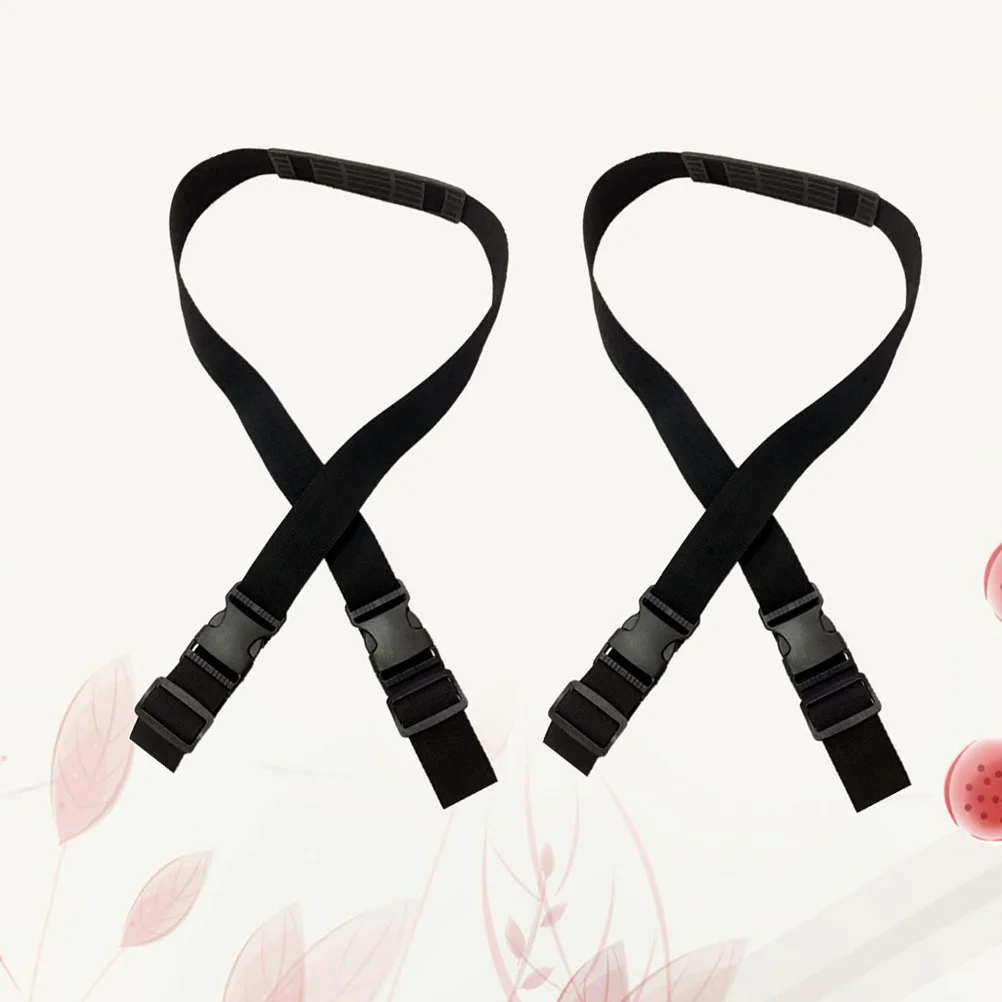 2Pcs Skateboard Carrying Strap Durable Adjustable Crossbody Bands Shoulder Belts for Scooter Bike Roller Skates Black