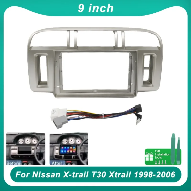 

AUTODAILY 9 Inch Car Frame Fascia Adapter For Nissan X-trail T30 Xtrail 1998-2006 Android Radio Dash Fitting Panel Kit