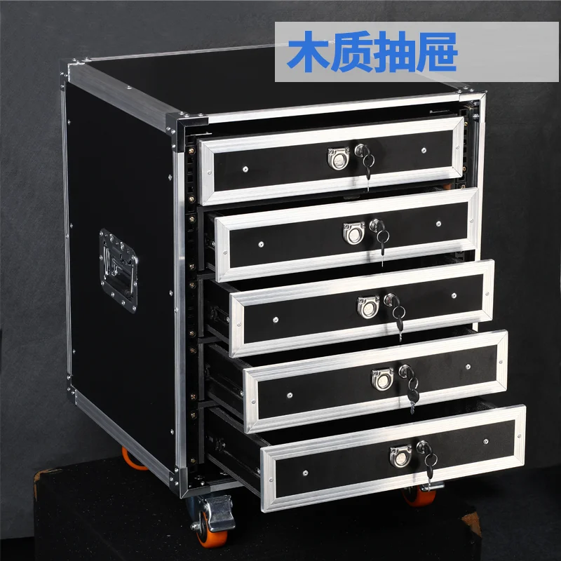 2U Lockable Drawer for 19 Inch Standard Rack Cabinet Equipment Storage Drawer