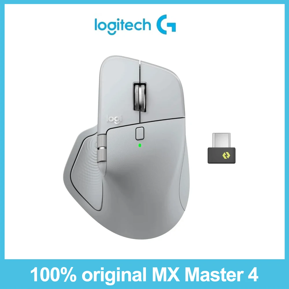 Original Logitech MX Master 4 Wireless Bluetooth Office Mouse, 8K Multi-Device Switching AI Smart Electromagnetic Scroll Wheel