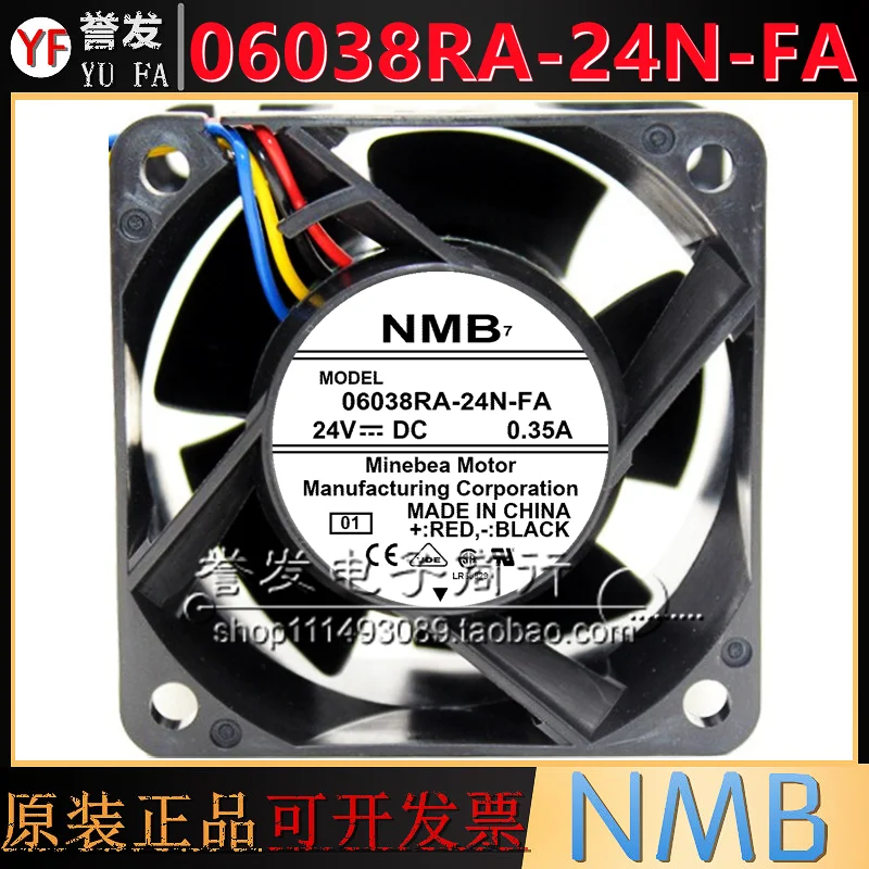 

НОВЫЙ ОРИГИНАЛЬНЫЙ 06038RA-24N-FA DC24V 0.35A 6038 60x60x38 мм ОХЛАЖДАЮЩИЙ ВЕНТИЛЯТОР РАДИАТОР