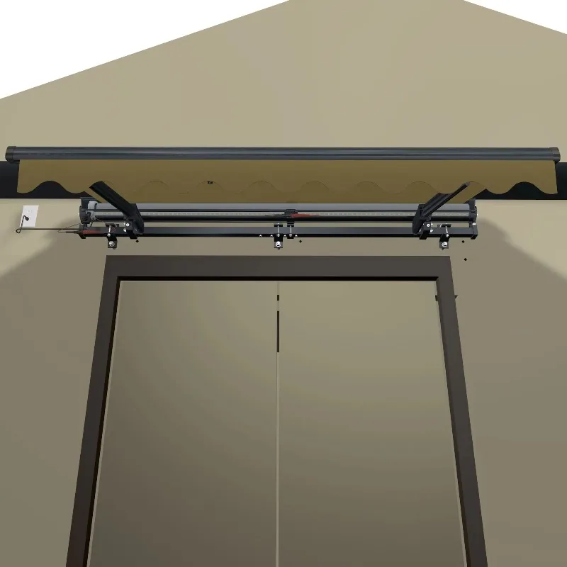 2026 Outdoor Removable Half Wall-Side Parasol Garden Balcony Side Umbrella Garden Umbrella Outdoor Stall Aluminum Alloy Awning