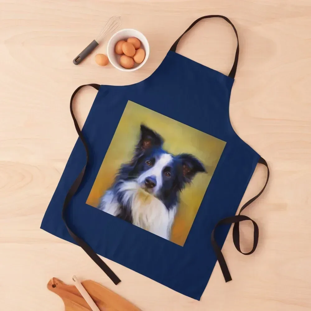 

Taj - Border Collie Apron Household Items kitchen gadgets waiter Kitchen Apras For Women Apron