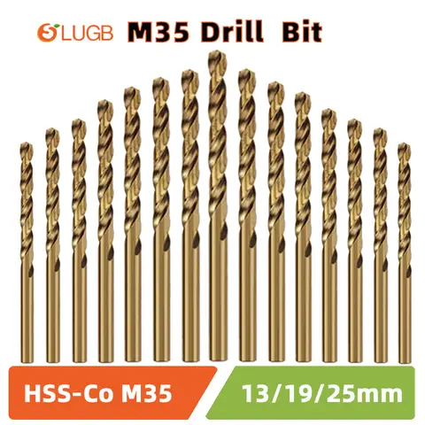SLUGB foret hélicoïdal en acier au Cobalt M35 ensemble d'outils en acier inoxydable forets à métaux en titane pour le perçage du métal en acier inoxydable