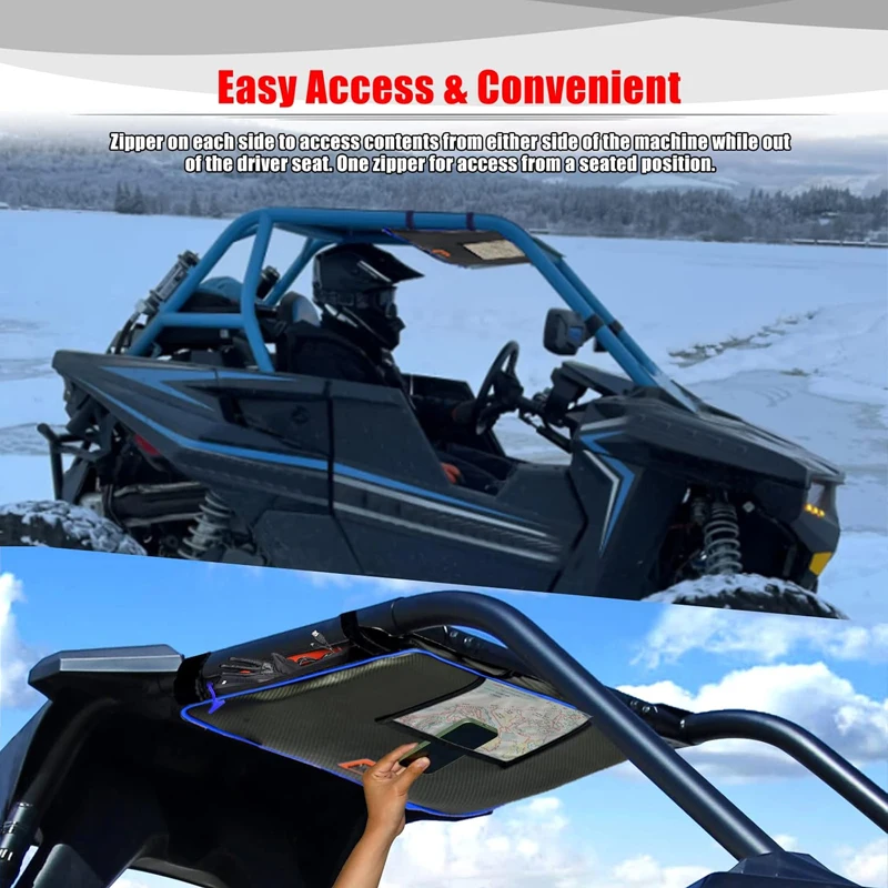 حقيبة تخزين مقاومة للماء من UTV ، منظم خرائط ، إكسسوارات سيارة ، 1680D ، RZR ، RS1 ، polrzr ، RS1 aris ، النفقات العامة ، موثوق بها ، #5