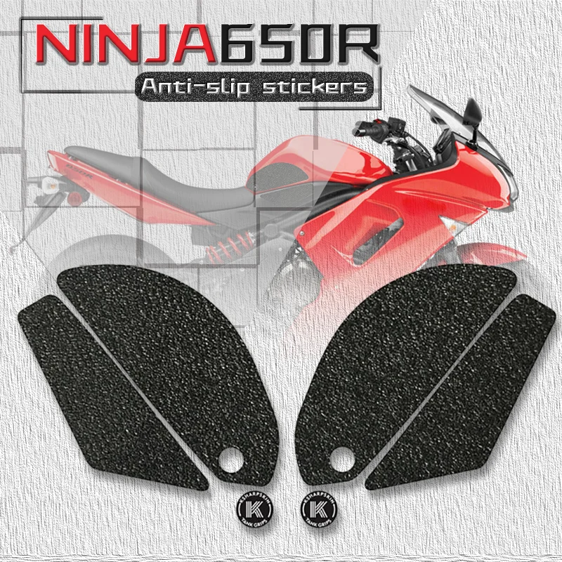 

Motorcycle Side Fuel Tank Pad Protector Sticker Tankpads Knee Grip Traction Decals Non-slip For NINJA 650R ER-6F ER-6N Ninja650R