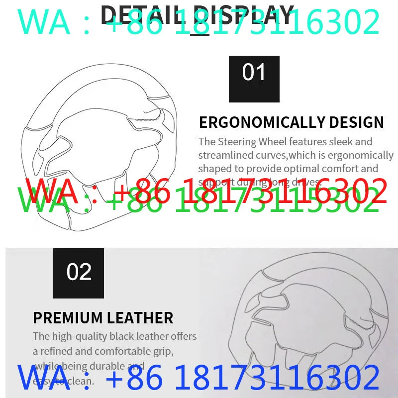 Factory Bestseller OE Standard Leather Steering Wheel Upgrade for 996/997/911/987