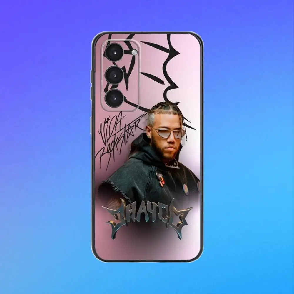 حافظة هاتف J-Jhayco Le Clique Vida Rockstar لهاتف سامسونج A73، A72، A71، A70، A53، A52، A51 حافظة ناعمة سوداء