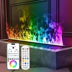 3D Atomized Fireplace With Colorful Flame ECO Decorative Customized Mist Intelligent Indoor Electric Water Vapor Fireplace