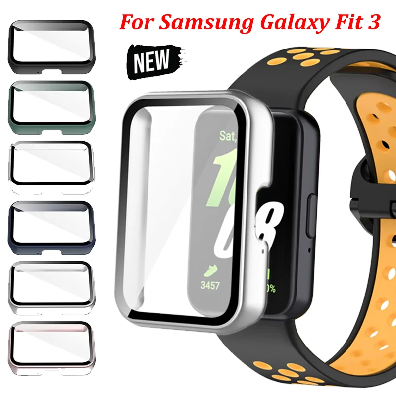 PC-Gehäuse + Glas für Samsung Galaxy Fit 3 Bumper Allround Anti-Fall-Displayschutz für Samsung Galaxy Fit 3 Correa Zubehör