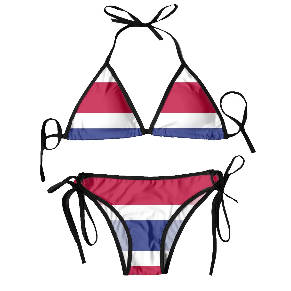 Womens Swimwear Two Piece Vacation Outfits 2024 Bikinis Sets The Republic Of Costa Rica Flag