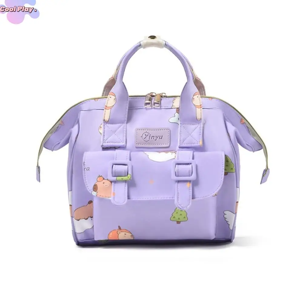 

Рюкзак для мамы с мультяшным принтом, многофункциональный прочный материал, дорожный рюкзак, дизайн для беременных, большая вместительная сумка для грудного вскармливания