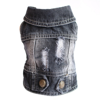 Sphinx Cat Clothes for Small Medium Large Cats, Dark Washed Cat Jeans Jacket Spring Autumn Denim Coat Cat Costume Pet Apparel