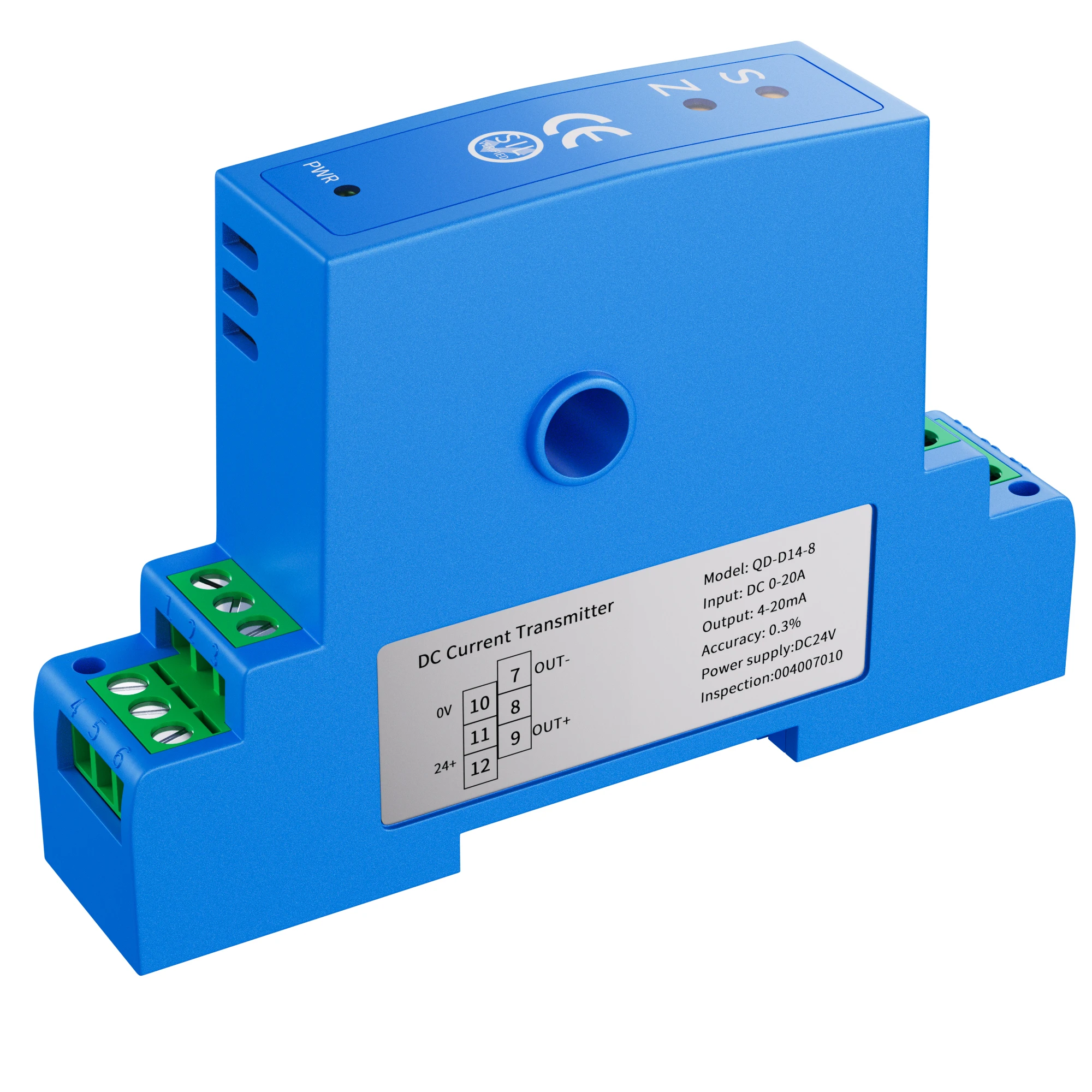 

8mm 12mm 15mm AC/DC Current Transmitter 0-150A DC 24V 4-20MA 0-5V 0-10V Three-terminal Isolated Piercing Current Transmitter who