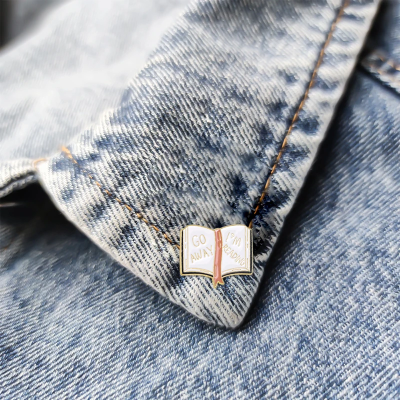 4 Styles New Book Shaped Enamel Pins With I Love Reading Was Better Golden Brooches For Reader Bookworm Badge